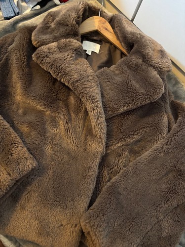 Brown teddy bear faux - h&m,