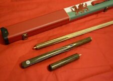 Handcrafted Welsh Themed Snooker Cue set with 3/4 piece Rosewood Inlayed Butt