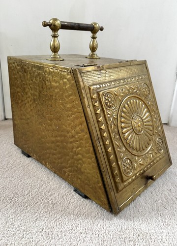 Brass coal hod scuttle - brass,