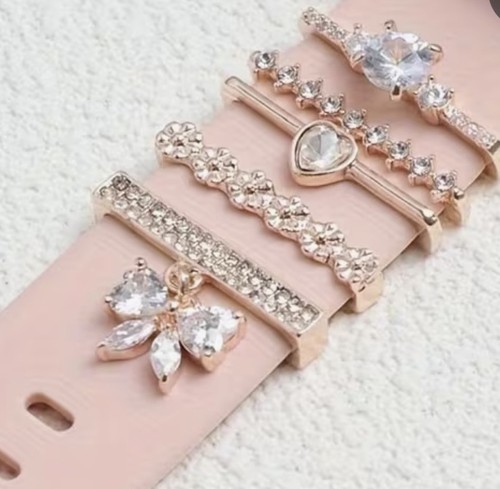 Diamond rose gold strap - diamond/rose,