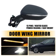Left Side Power Fold Heated Wing Door Mirror Fits For VW Golf Mk7 2012-2020 1PCS