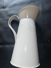 Hand Finished Zinc Metal Embossed Daisy Plant Flower Watering Can Vase Jug