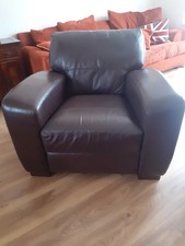 Brown Leather DFS Armchair in great condition