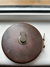 Vintage Chesterman  Leather Case Tape Measure 66 Ft.