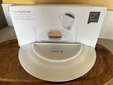 Half Size Portion Porcelain Plate Diet Starter Set By Donkey New Boxed Gift
