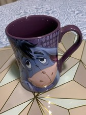 Disney Store Exclusive 3d Eeyore Purple Mug. 