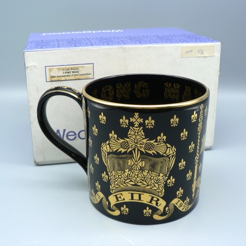 Wedgwood black basalt mug - black,