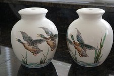 Grays Pottery PAIR of Mid Century Flying Ducks Lamp Bases - Pattern A8906 c.1950