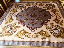 V RARE HENNESSY & CO VINTAGE SILK SCARF BY PROJECTIF.  VGC.  35 x 34 INCHES.   /