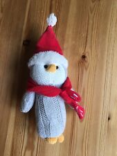 Plush soft Baby Toy JOHN LEWIS Knitted Penguin Comforter Soother Squeaker Doudou