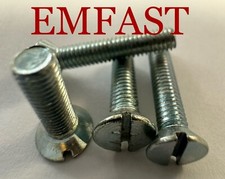 10/32 3/16 1/4 5/16 unf x 3/4 1 inch countersunk machine screw steel slot zinc