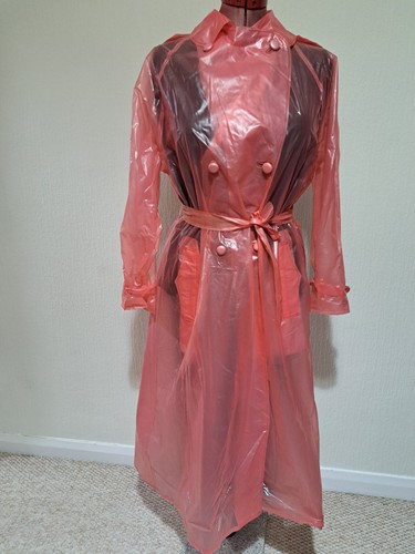 Pvc vintage raincoat with - vintage,
