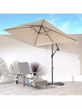 Suntime Wind-Up Tilt Rectangular Parasol, 2 x 3m, Ecru