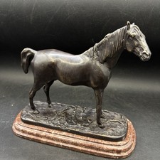 Horse Sculpture Bronze Statue Signed P J Mêne Marble Base 2.5kg