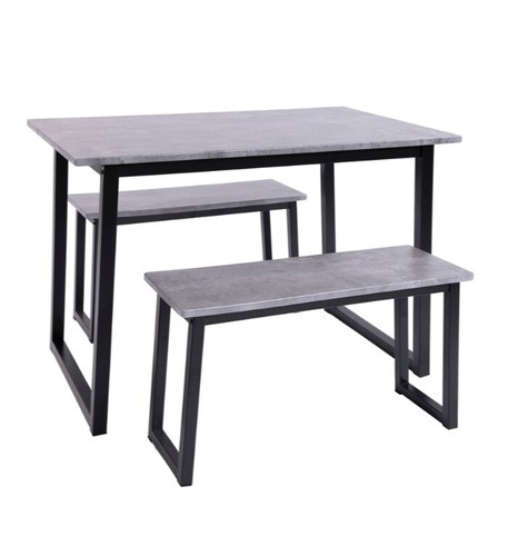 Concrete effect dining table - concrete,