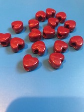 25 Very large Plastic Heart Shaped Pony Beads.