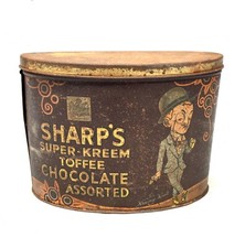 Antique Advertising - Early 20th Century Edward Sharps Super Kreem Toffee Tin