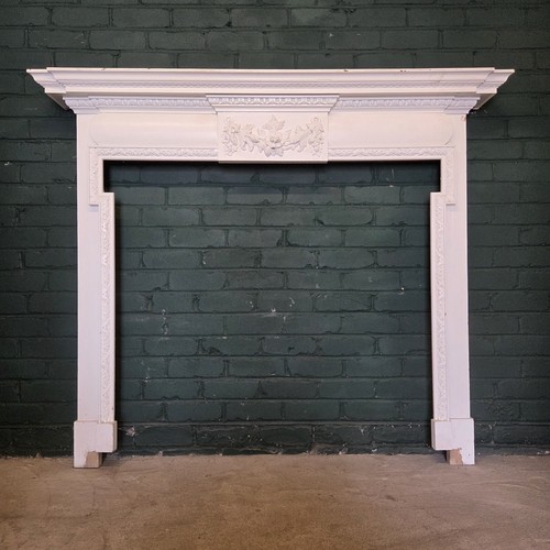 Vintage painted pine fireplace - vintage,