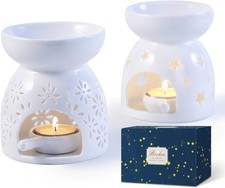 Ceramic Oil Burner Wax AUCTION Set of 2 Melt Burner Candle Holder Oil Diffuser