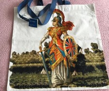 PAST TIMES VINTAGE UNION JACK BRITANNIA SHOPPER/CARRY BAG/ TOTE/COTTON/NWT 