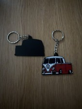 VW Camper Van Keyring RED