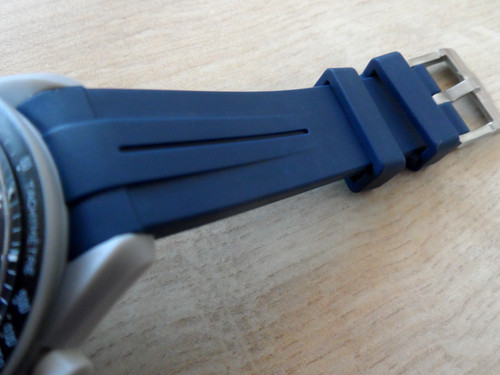 Blue rubber watch strap - blue,