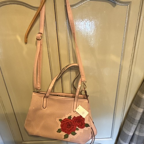 Pink faux leather - pink, shoulder