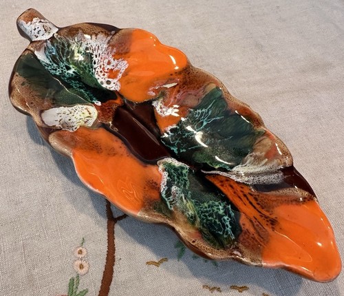 Vallauris french ceramic - ceramic, leaf