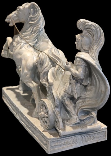 Vtg horse chariot with - -vtg,
