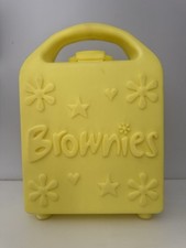 Vintage Brownies Yellow Tuck / Promise Box - 8" x 3.25" x 8.5" Box & 10.75" Top