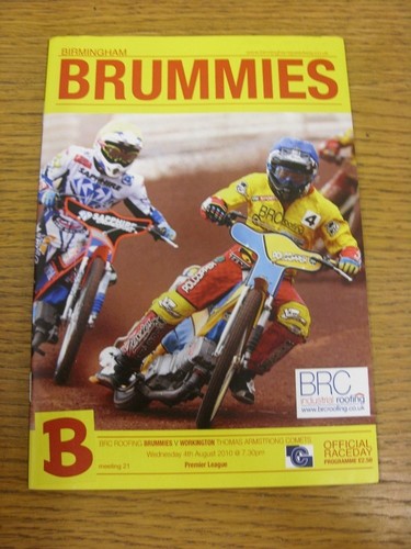 2010 speedway programme - 04/08/2010,