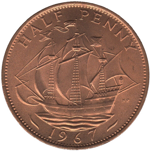 1967 british elizabeth half - 1967,