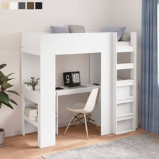 Loft Bed Frame with Desk and
