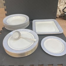 Soho Pottery x  27Pieces/ Colridge Collection Blue White With Gold Edge