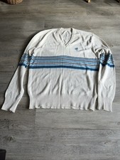 Vintage 80s Pringle Wool Jumper, Medium, Cream V  neck, casuals