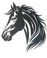 1x Horse Head Decal Vinyl