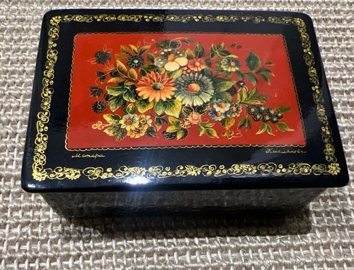Vintage russian lacquer box - vintage,