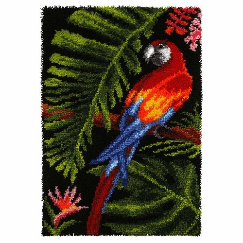 Parrot latch hook kit rug - parrot,