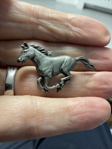 Vintage pewter horse - vintage,