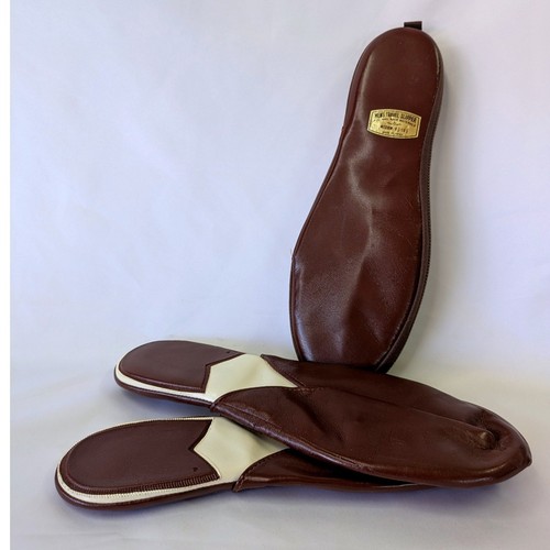 Vintage mens travel slippers - travel,