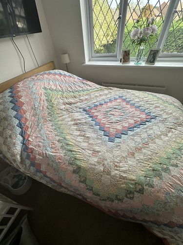 Large vintage cotton quilted - ,,