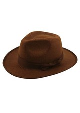 Adult Mens Safari Indiana Jones Explorer Jungle Fancy Dress Fedora Hat Accessory