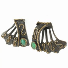 Sevan Emerald Green Gold Toned