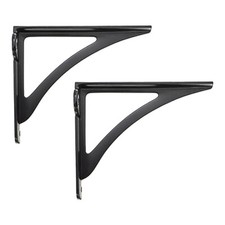 Shelf brackets pair black - shelf,