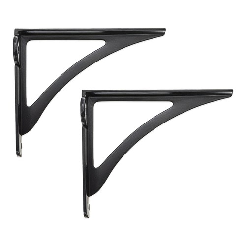 Shelf brackets pair black - shelf,