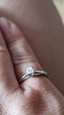 18KT White gold Princess Cut Diamond Ring