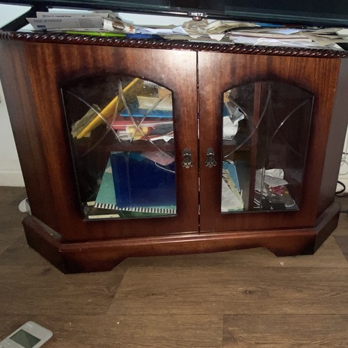 Antique brown wood glass - wood,