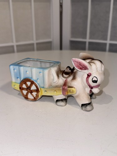 Vintage donkey and cart - donkey,