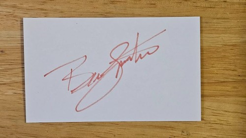 Bruce springsteen signed 3x5 - springsteen,