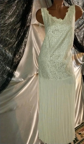 Vtg satin lace drop - vtg, waist